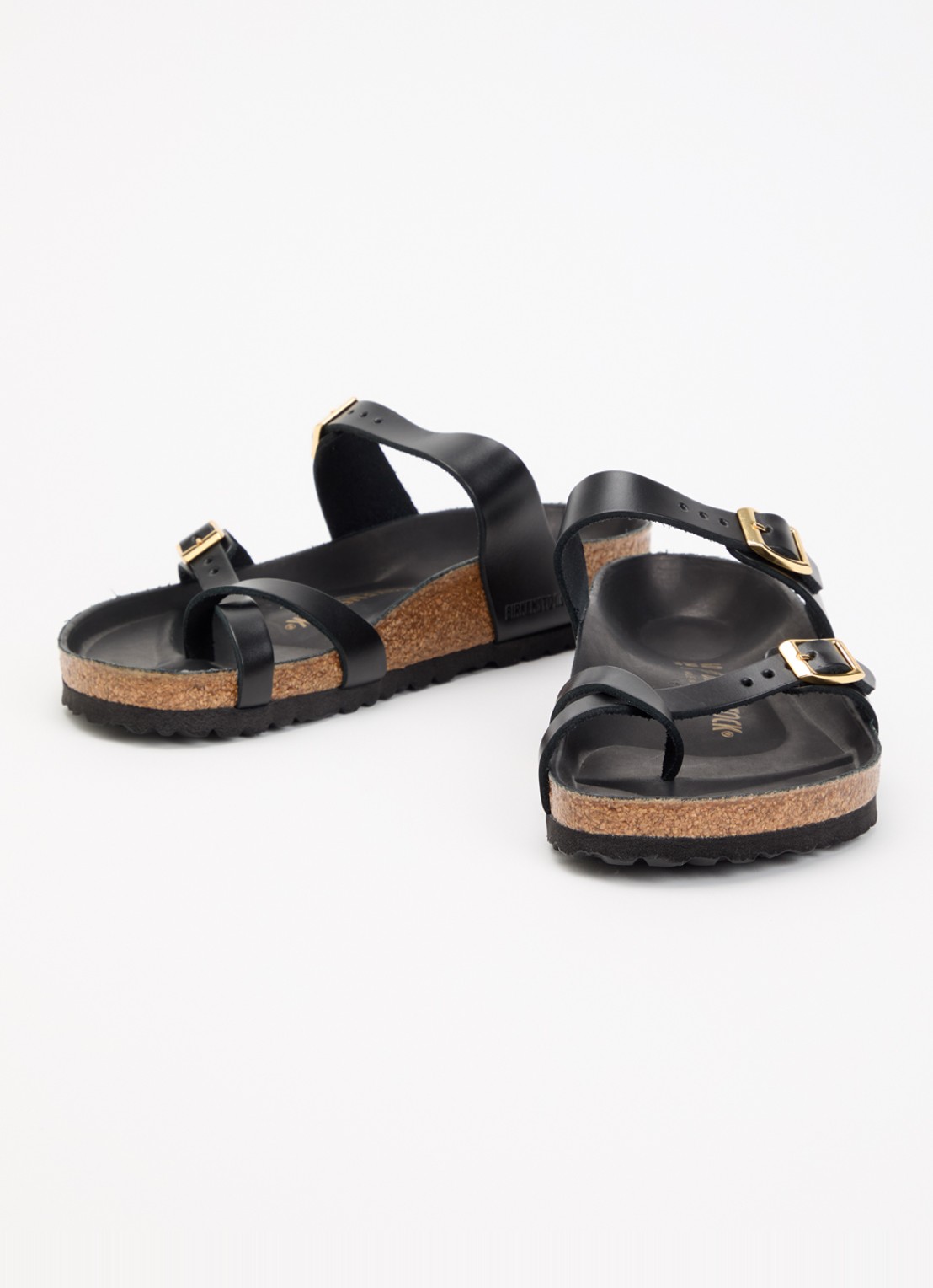 Birkenstock Narrow Fit Mayari sandaal van leer - detail 2 zwart