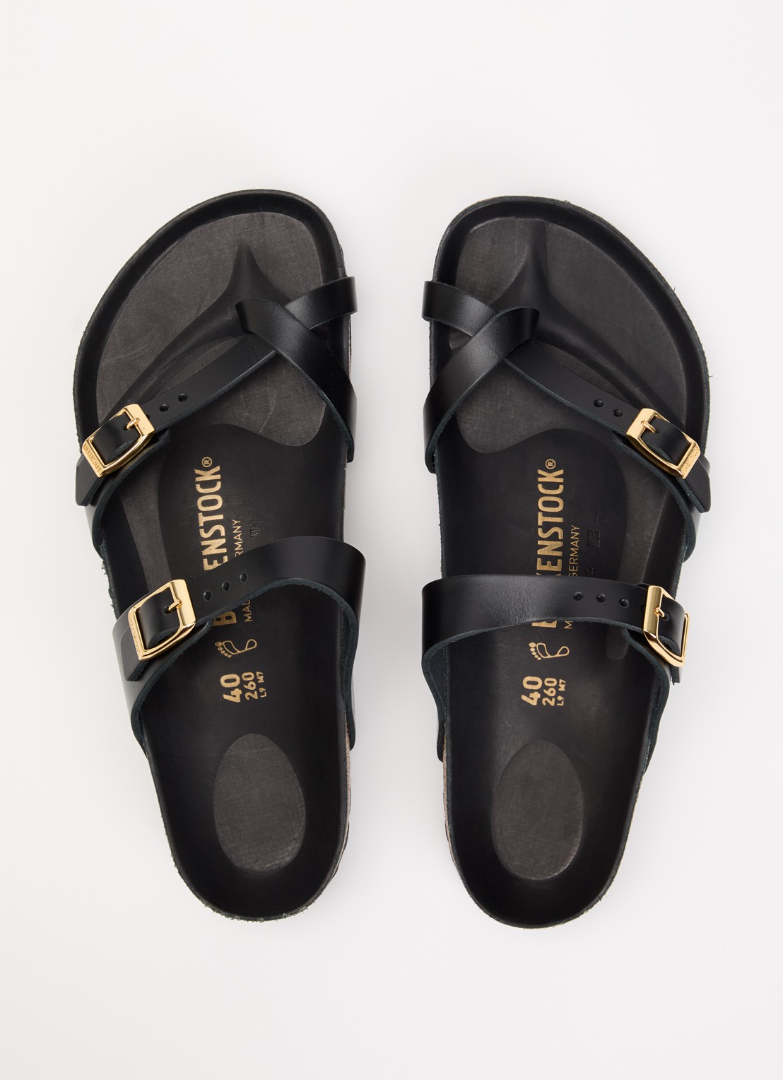 Birkenstock Narrow Fit Mayari sandaal van leer - detail 3 zwart