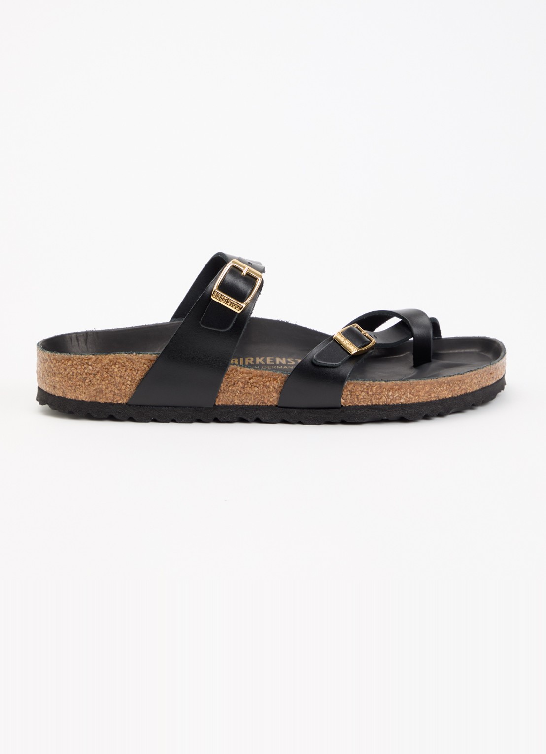 Birkenstock Narrow Fit Mayari sandaal van leer - voorkant zwart