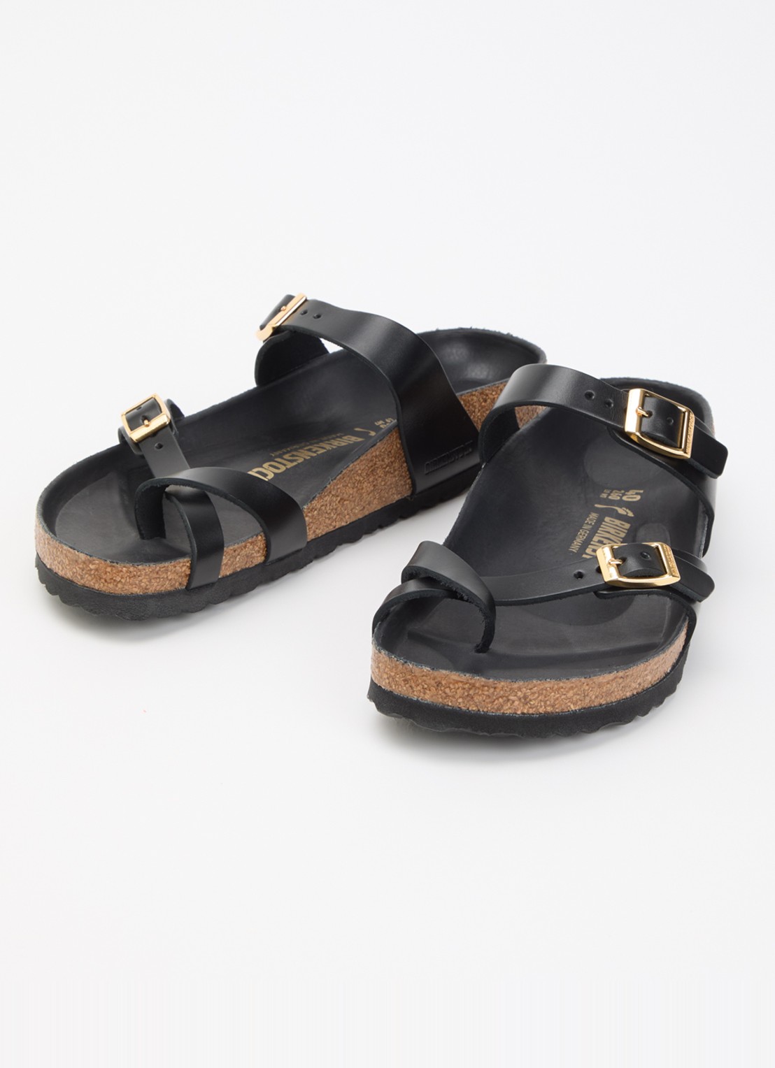 Birkenstock Narrow Fit Mayari sandaal van leer - detail 2 diepzwart