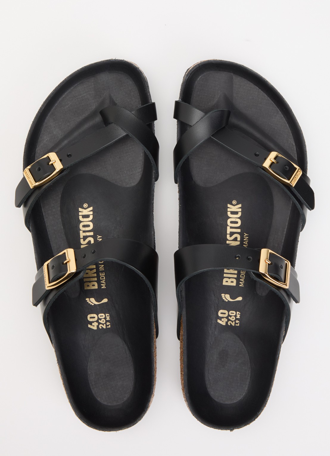 Birkenstock Narrow Fit Mayari sandaal van leer - detail 3 diepzwart