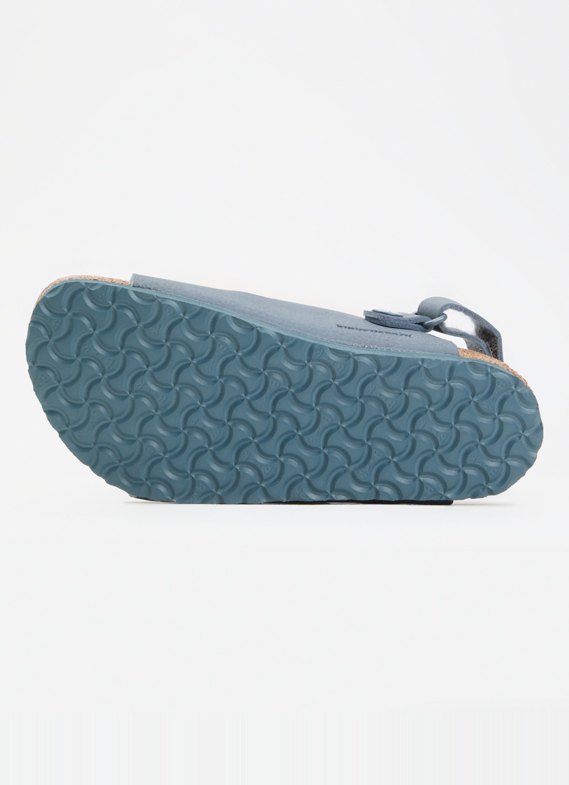 Birkenstock Narrow Fit Milano slipper van leer - detail blauwgrijs