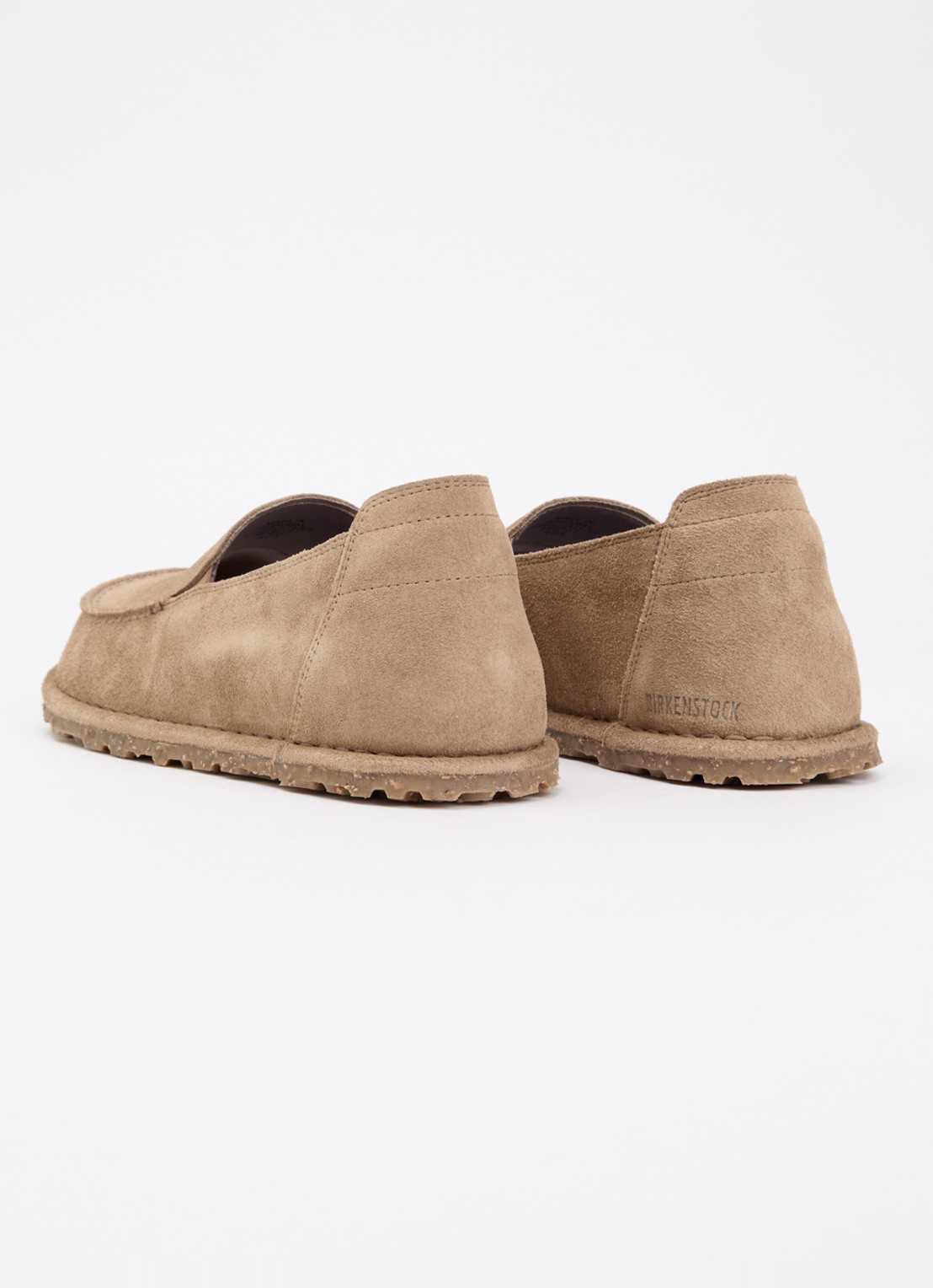 Birkenstock Narrow Fit Utti mocassin van suède - achterkant 4 zand
