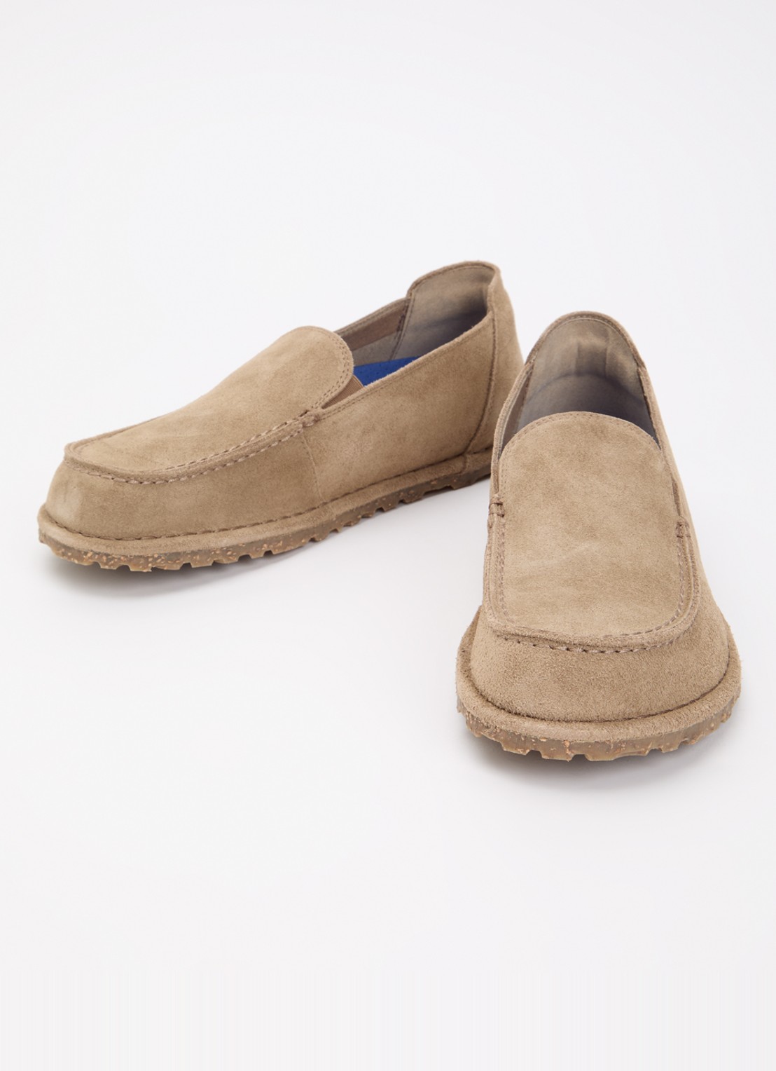 Birkenstock Narrow Fit Utti mocassin van suède - detail zand
