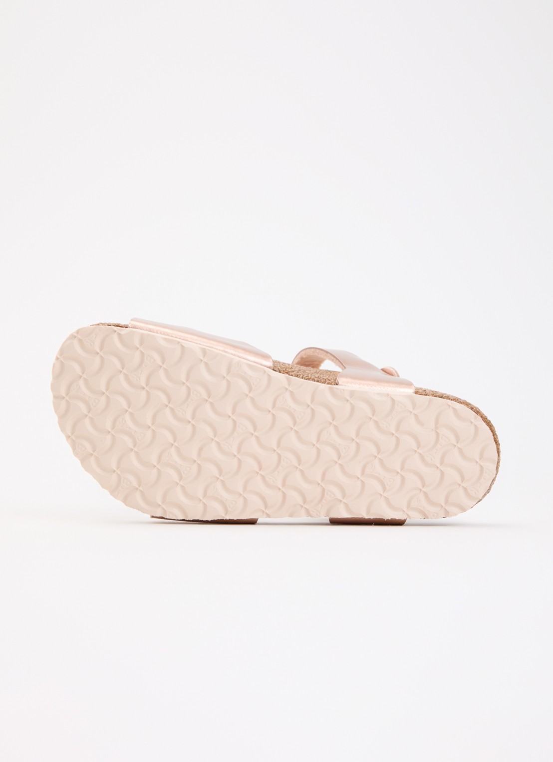 Birkenstock Rio sandaal met metallic finish - detail brons
