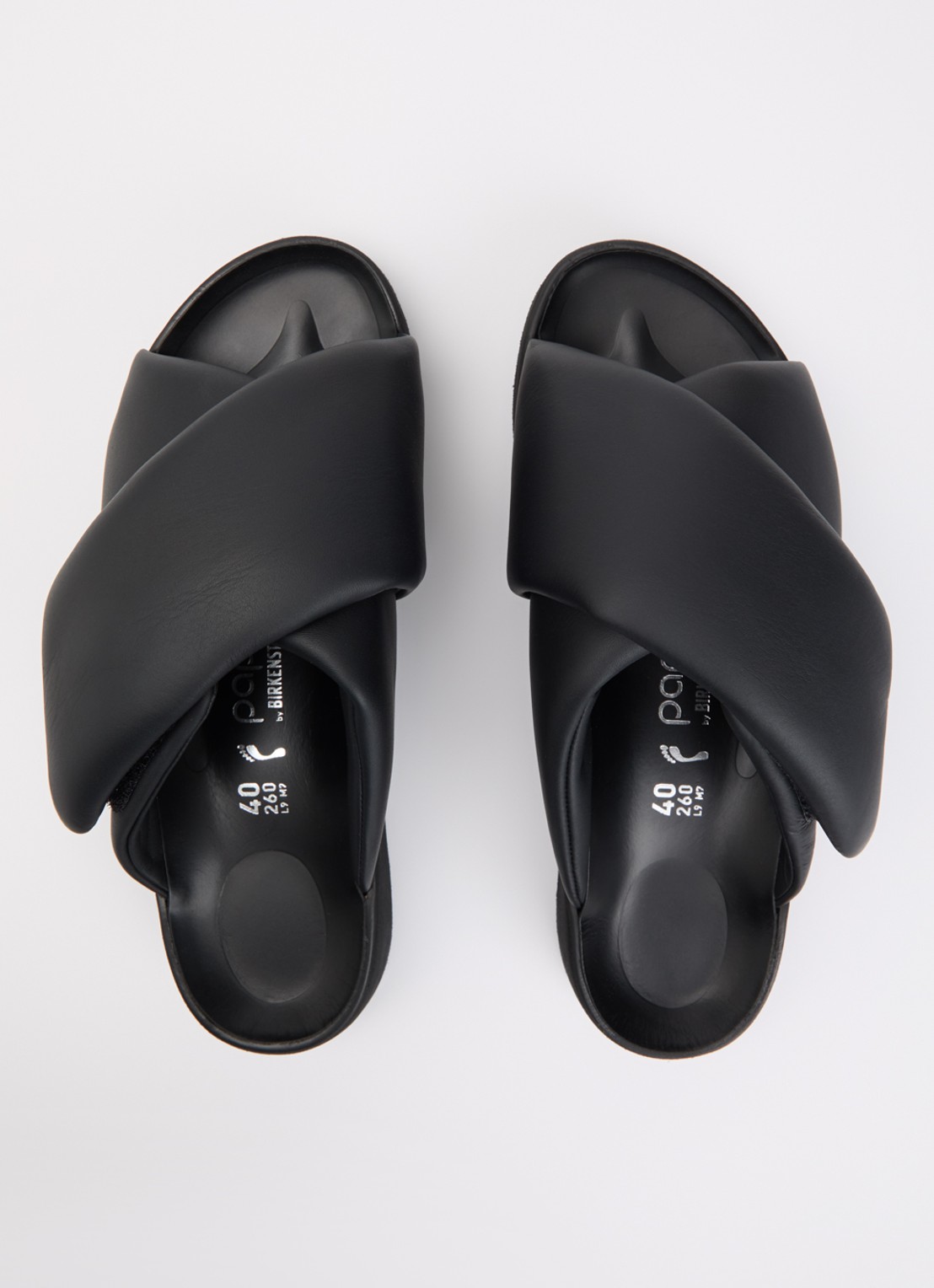 Birkenstock Theda Cross Strap slipper van leer - detail 2 zwart