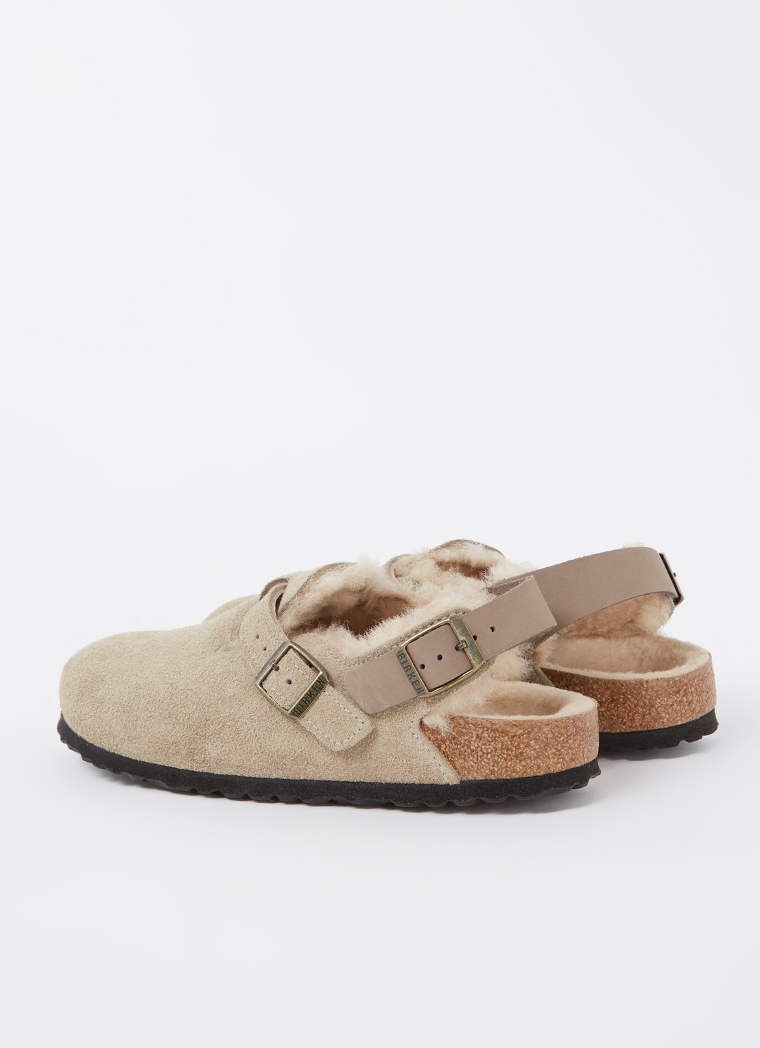 Birkenstock Tokio sandaal van suède - achterkant 2 khaki