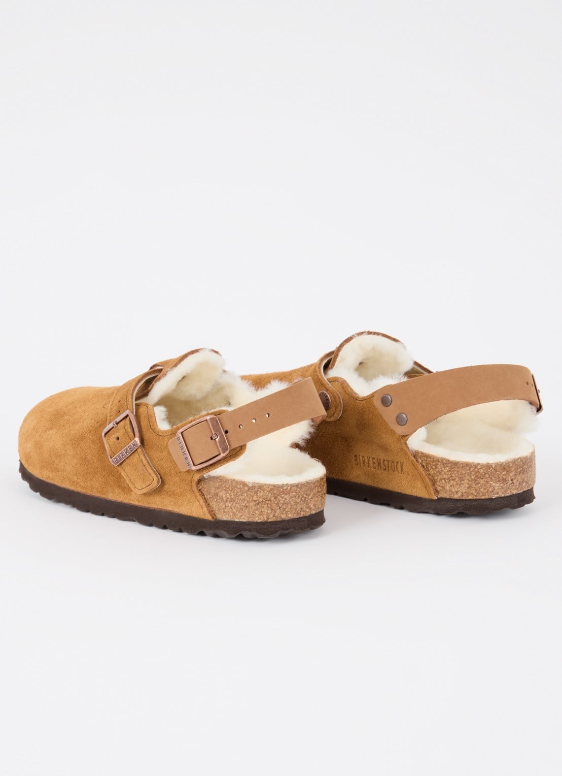 Birkenstock Tokio sandaal van suède - achterkant 5 cognac