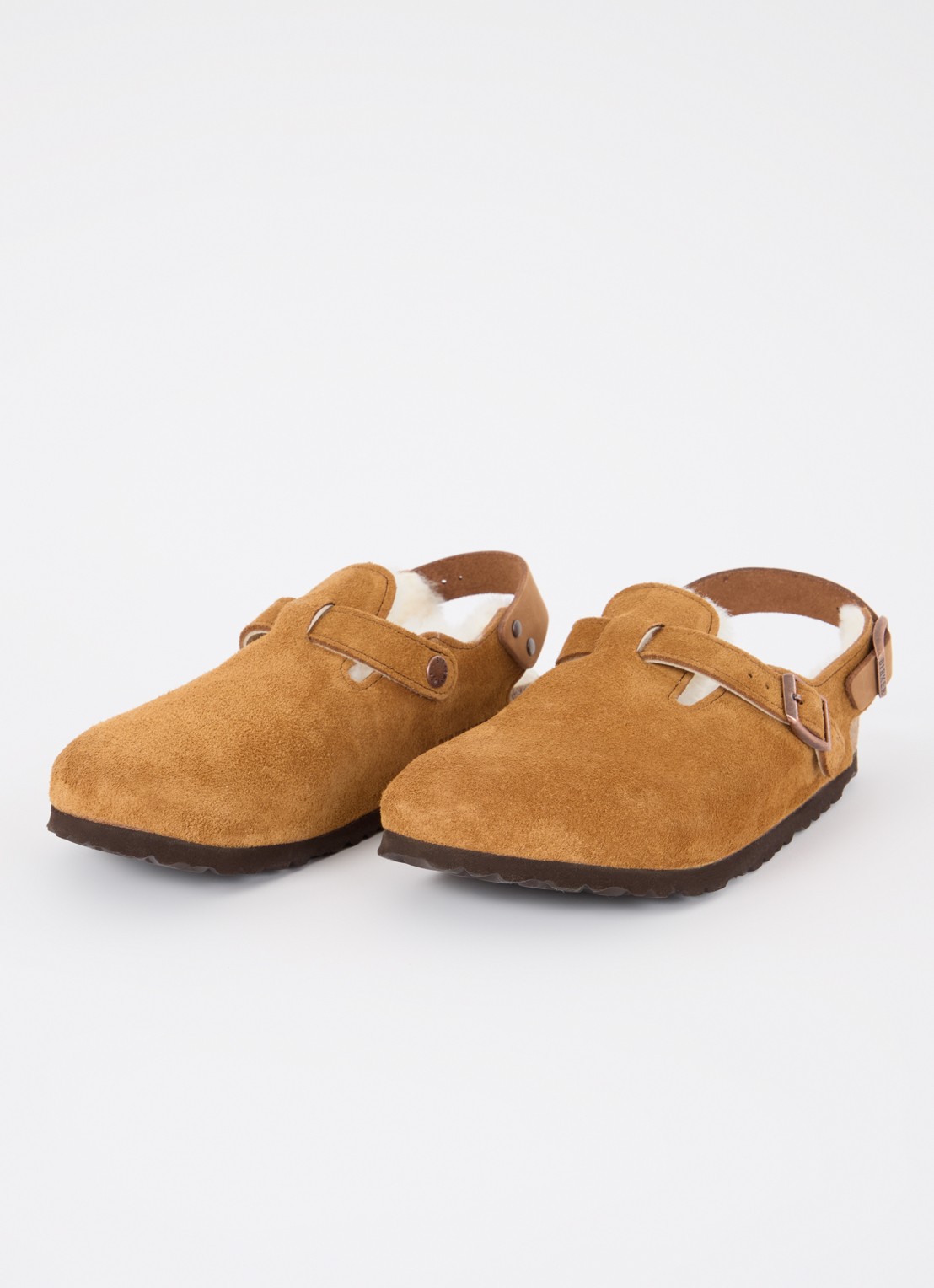 Birkenstock Tokio sandaal van suède - detail cognac