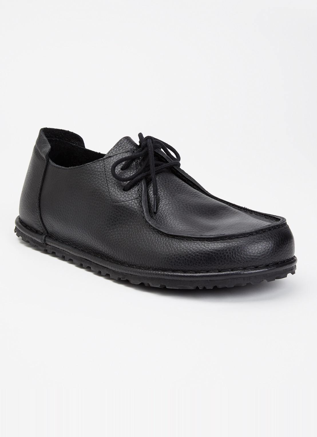 Birkenstock Utti Lace veterschoen van leer - voorkant 2 zwart