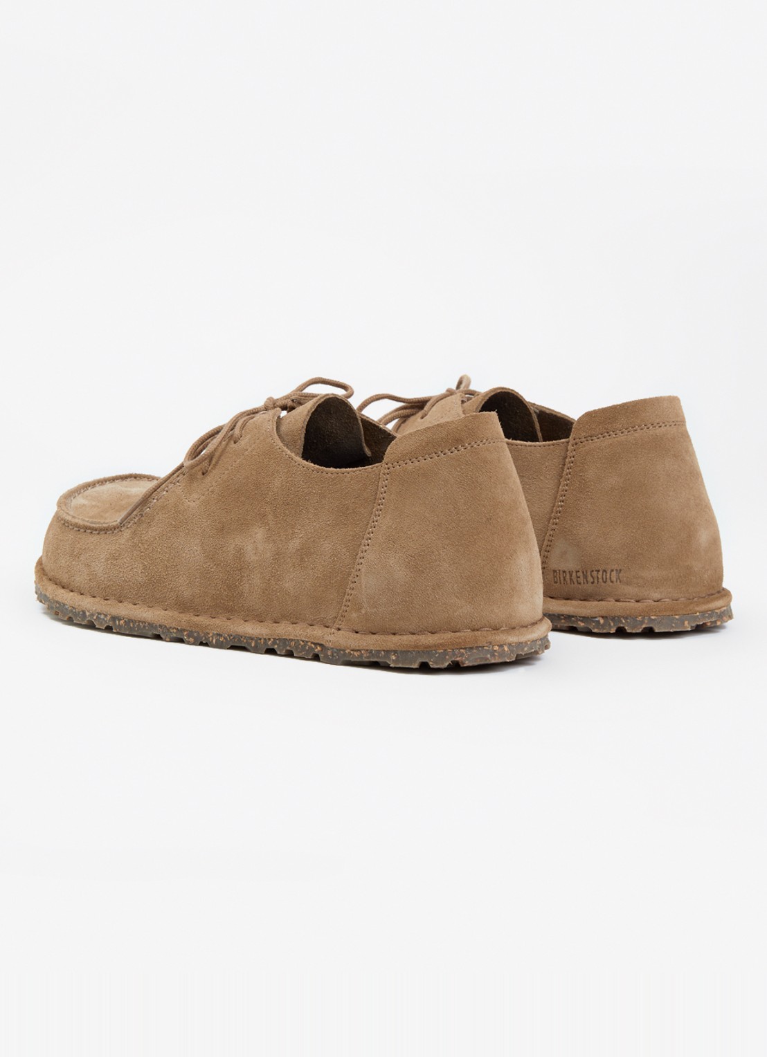 Birkenstock Utti Lace veterschoen van suède - achterkant 5 zand