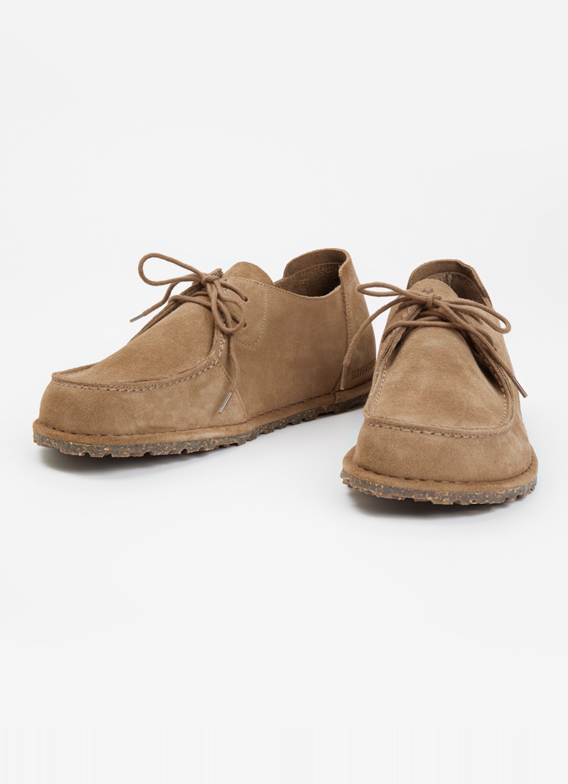 Birkenstock Utti Lace veterschoen van suède - detail zand