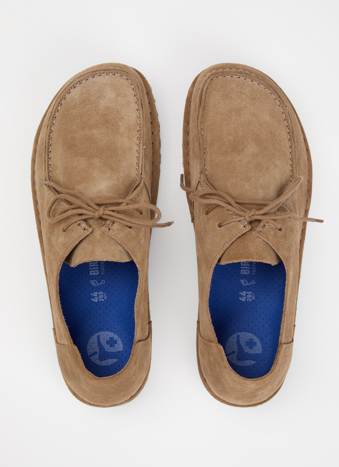 Birkenstock Utti Lace veterschoen van suède - detail 2 zand