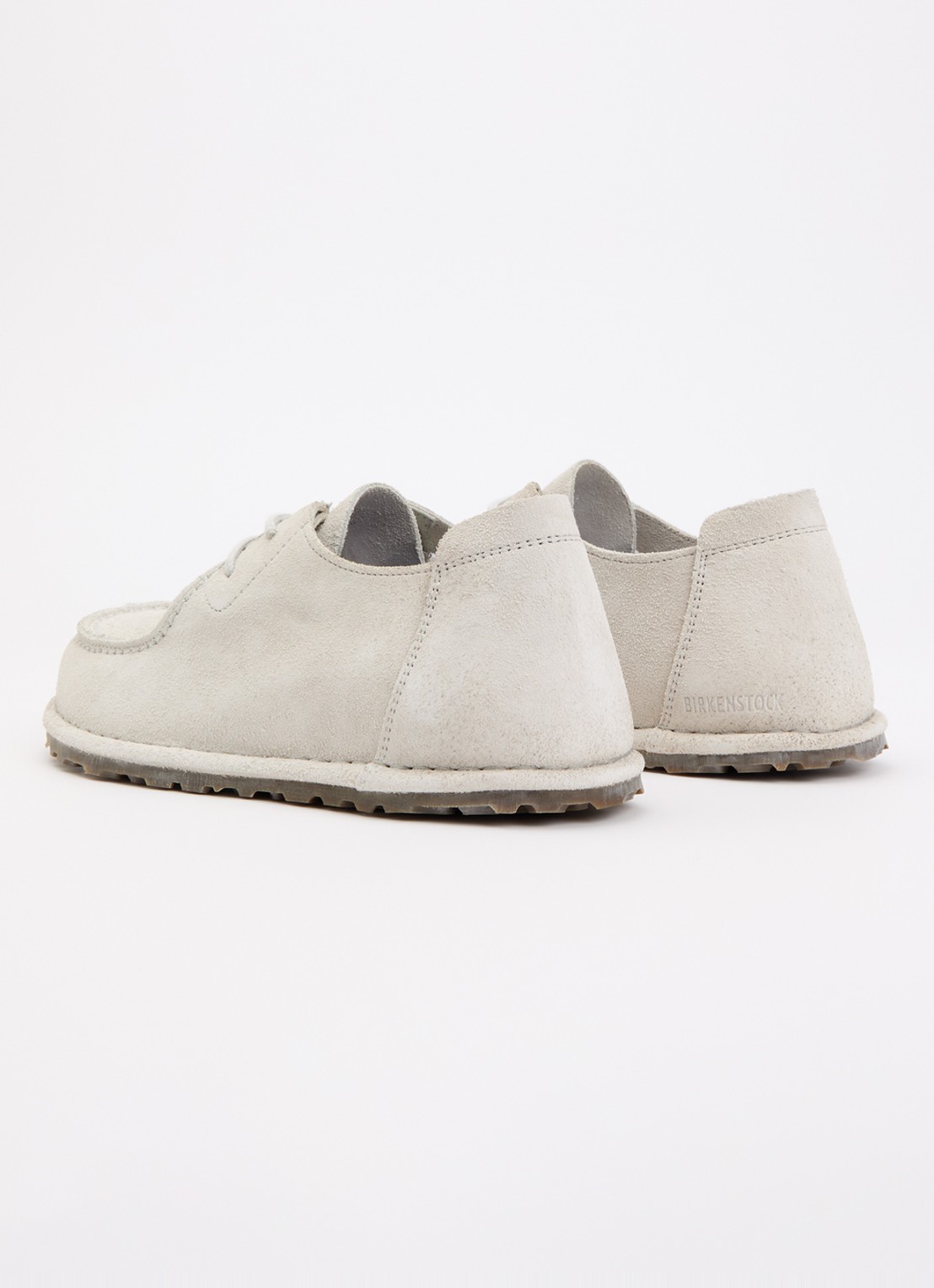 Birkenstock Utti Lace veterschoen van suède - achterkant 5 wit