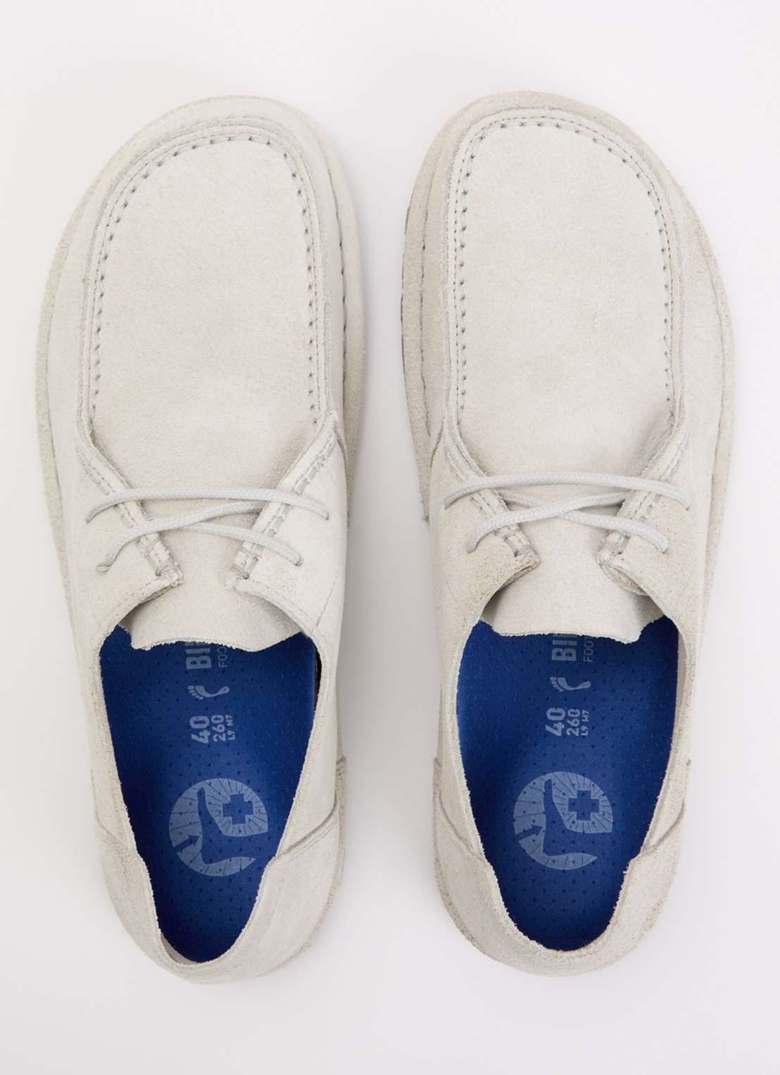 Birkenstock Utti Lace veterschoen van suède - detail 2 wit