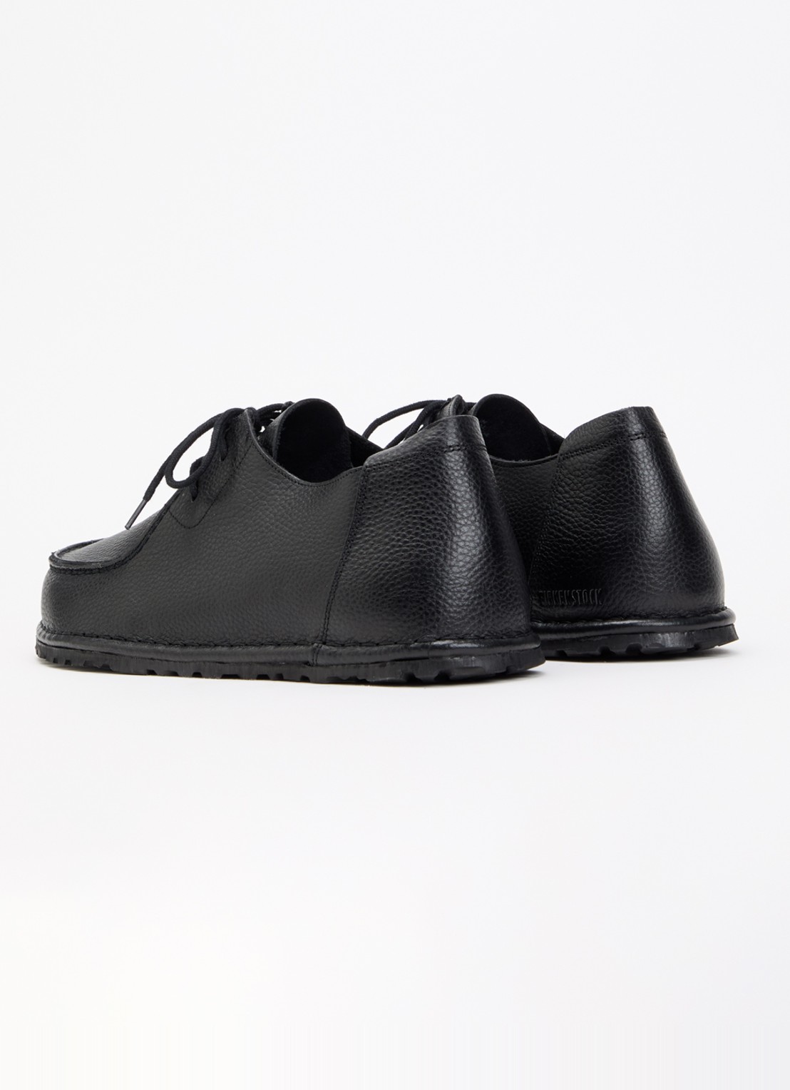 Birkenstock Utti veterschoen van leer - achterkant zwart