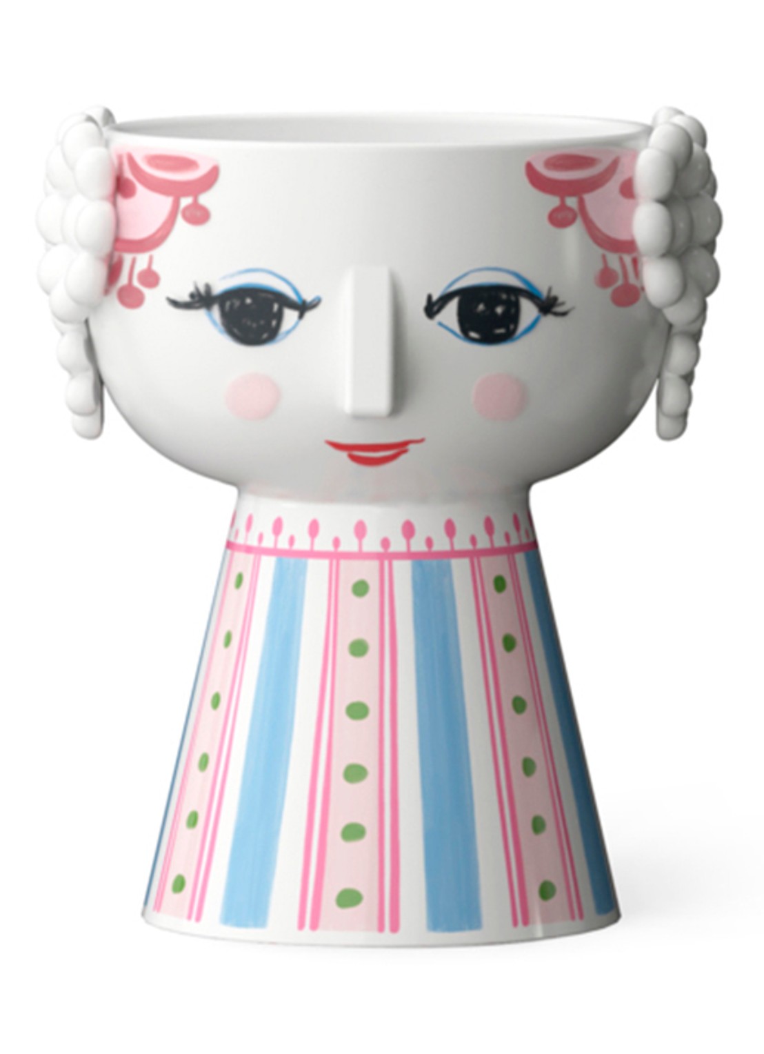 Bjørn Wiinblad Eva kandelaar 9.5 cm  - detail roze