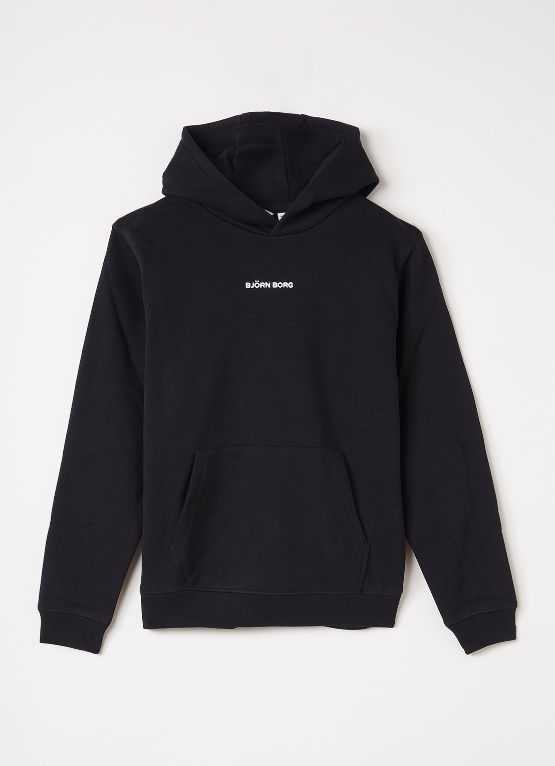Björn Borg Borg Classic hoodie met logoborduring - voorkant 2 zwart