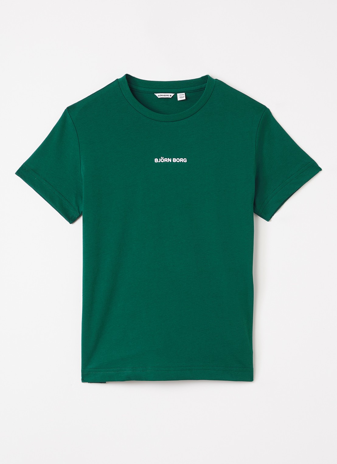 Björn Borg Borg Classic T-shirt met logoborduring - voorkant groen