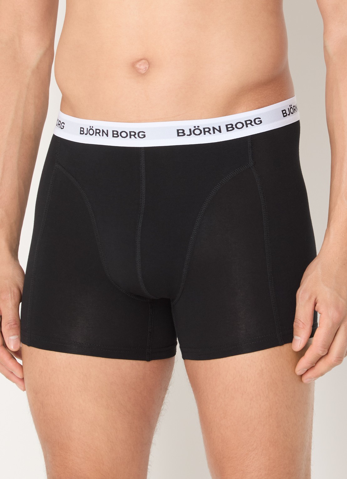 Björn Borg Boxershort van katoen in 3-pack - detail zwart