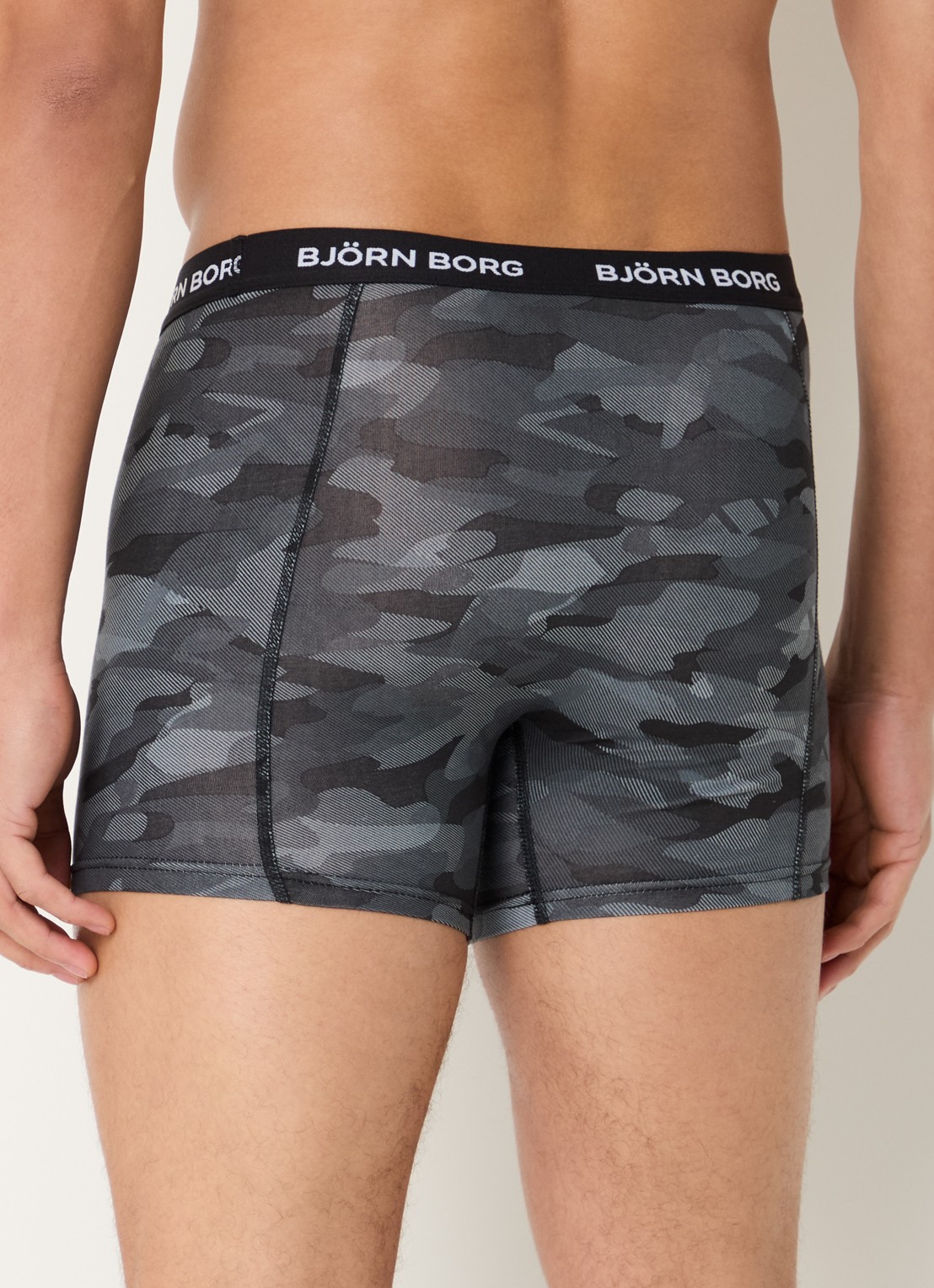 Björn Borg Boxershorts met logoband in 12-pack - achterkant wit