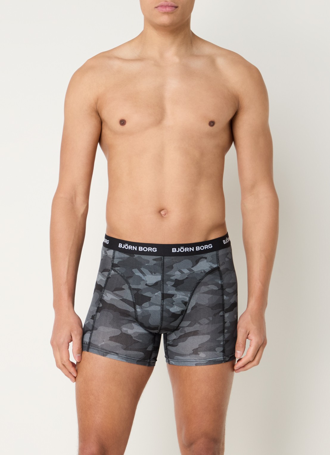 Björn Borg Boxershorts met logoband in 12-pack - voorkant 3 wit