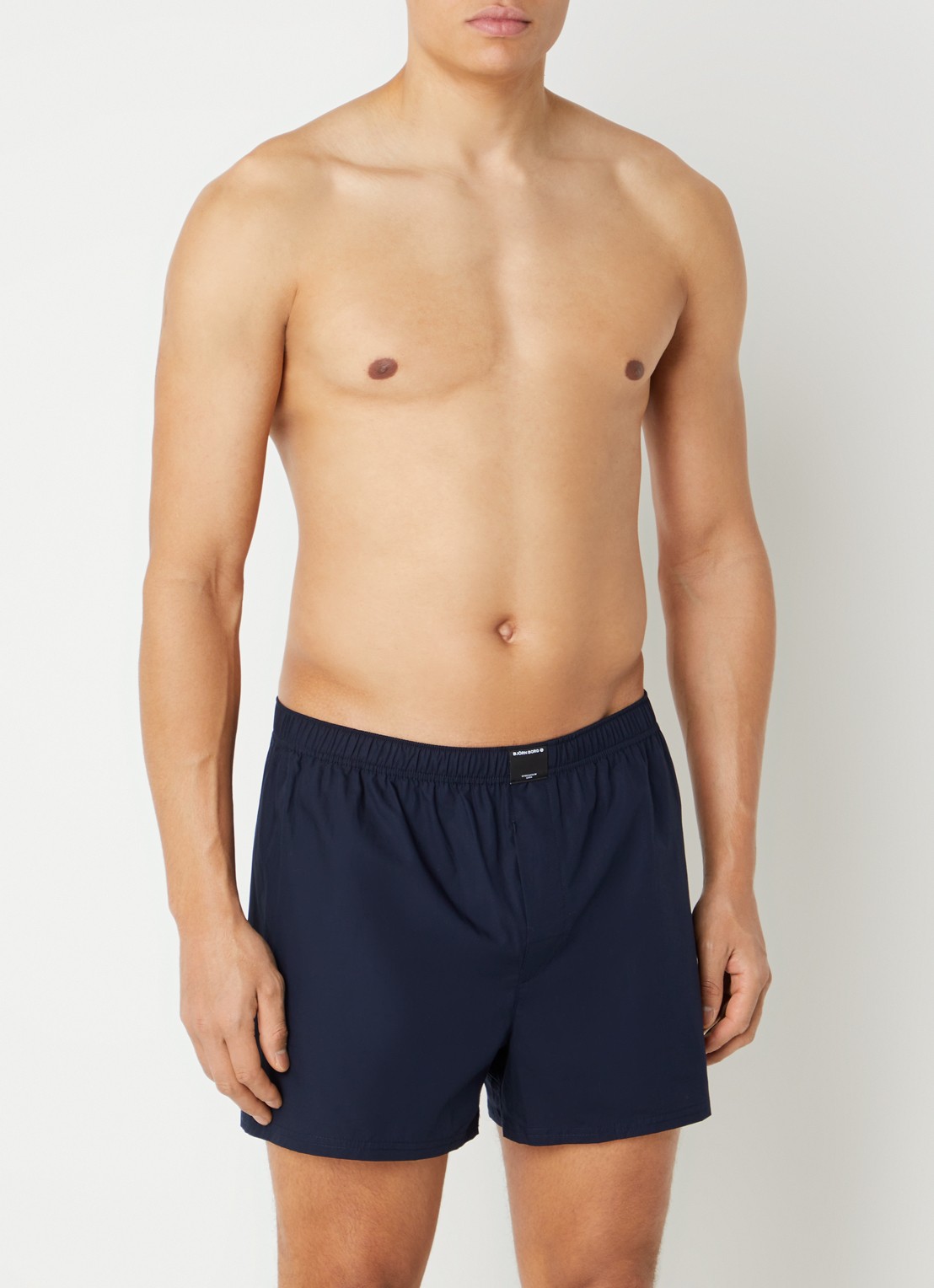 Björn Borg Boxershorts met logoband in 2-pack - detail 3 donkerblauw