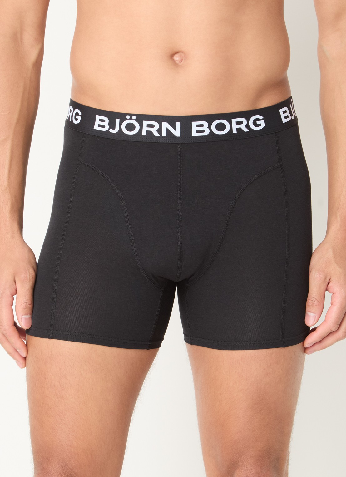 Björn Borg Boxershorts met logoband in 2-pack - detail 2 zwart