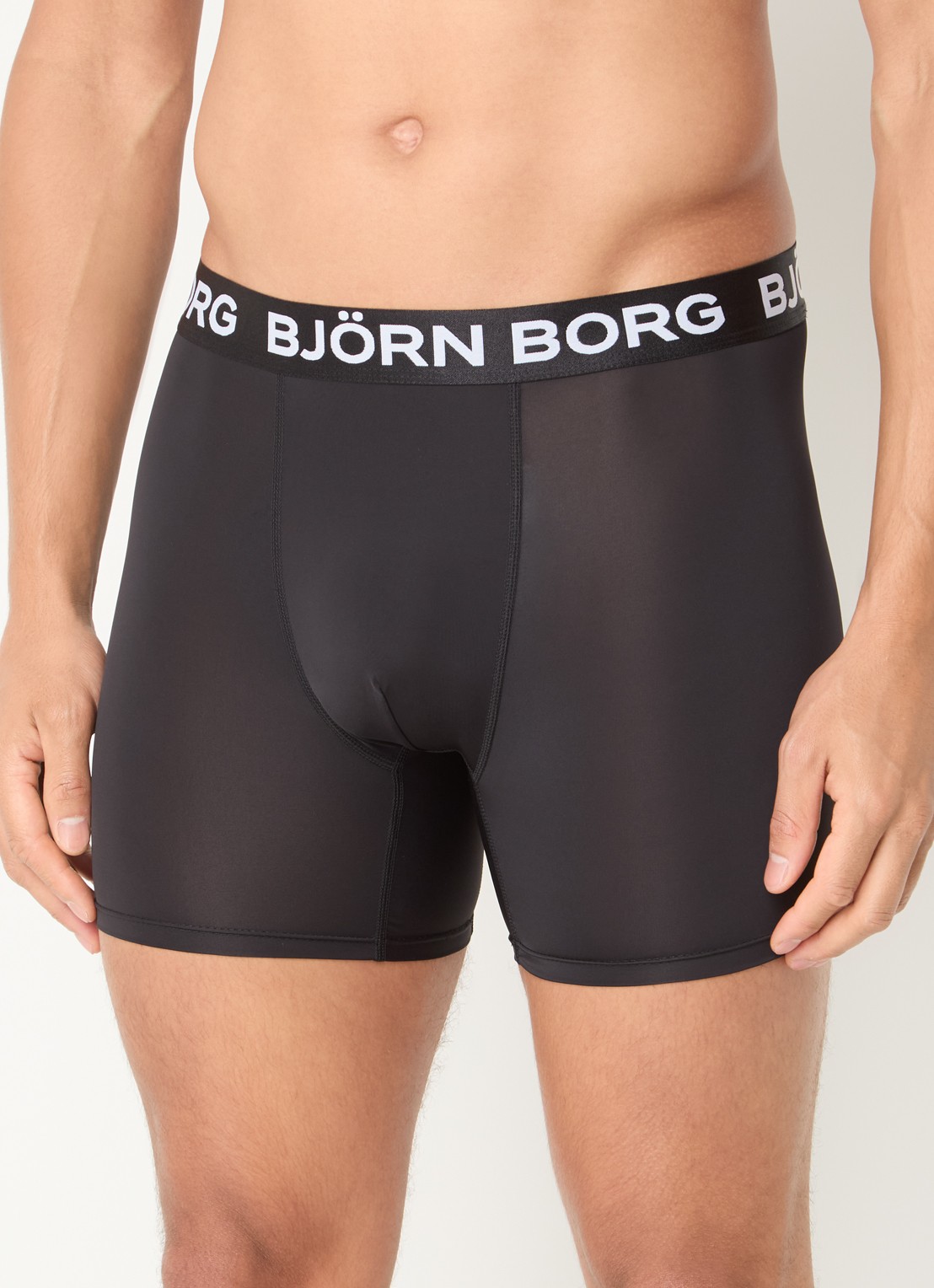 Björn Borg Boxershorts met logoband in 2-pack - detail 2 zwart