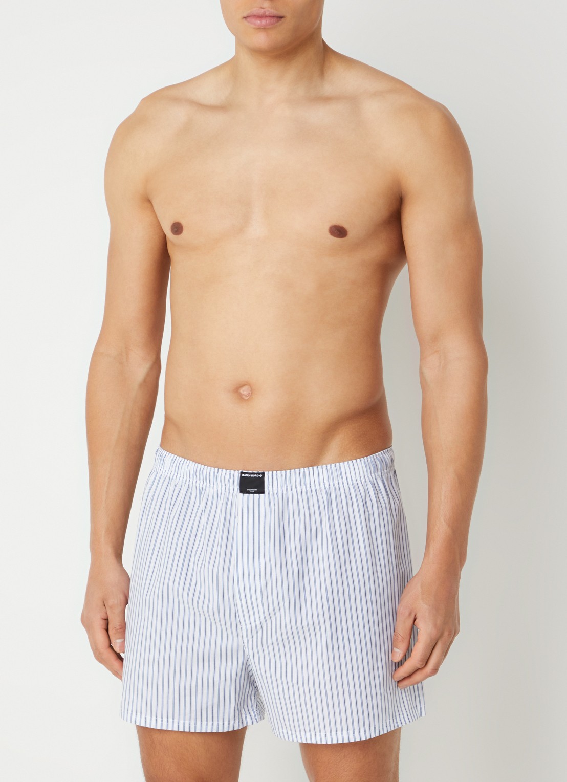 Björn Borg Boxershorts met logoband in 3-pack - detail blauw