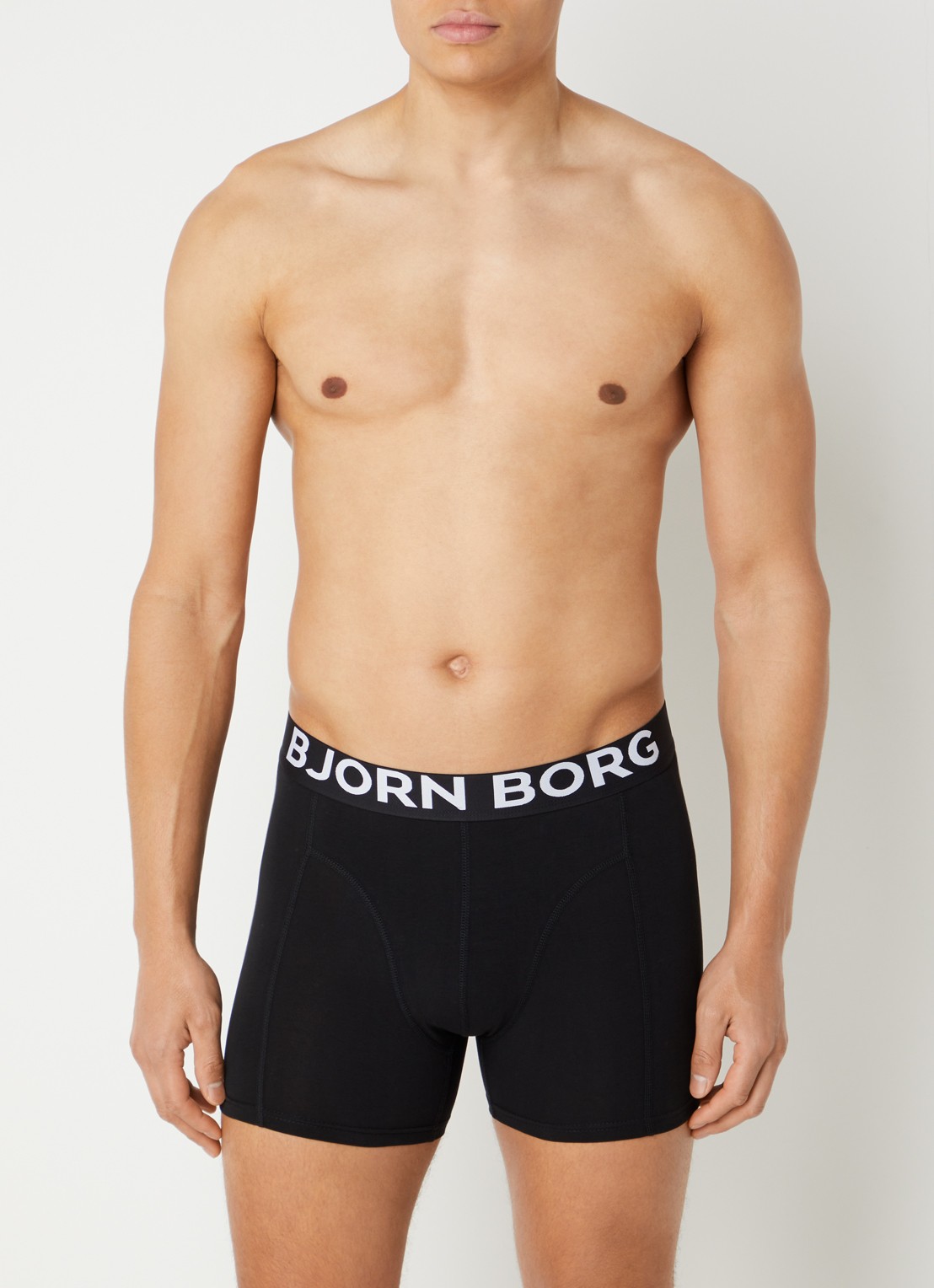 Björn Borg Boxershorts met logoband in 3-pack - detail 4 zwart