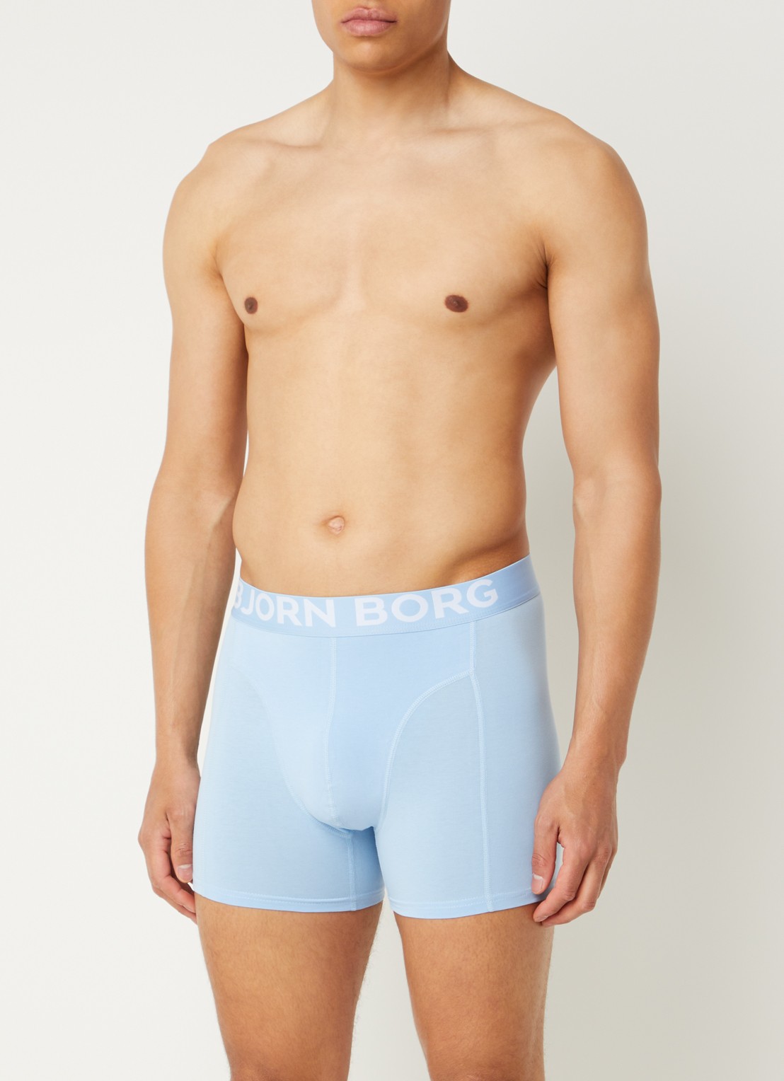 Björn Borg Boxershorts met logoband in 3-pack - detail blauw