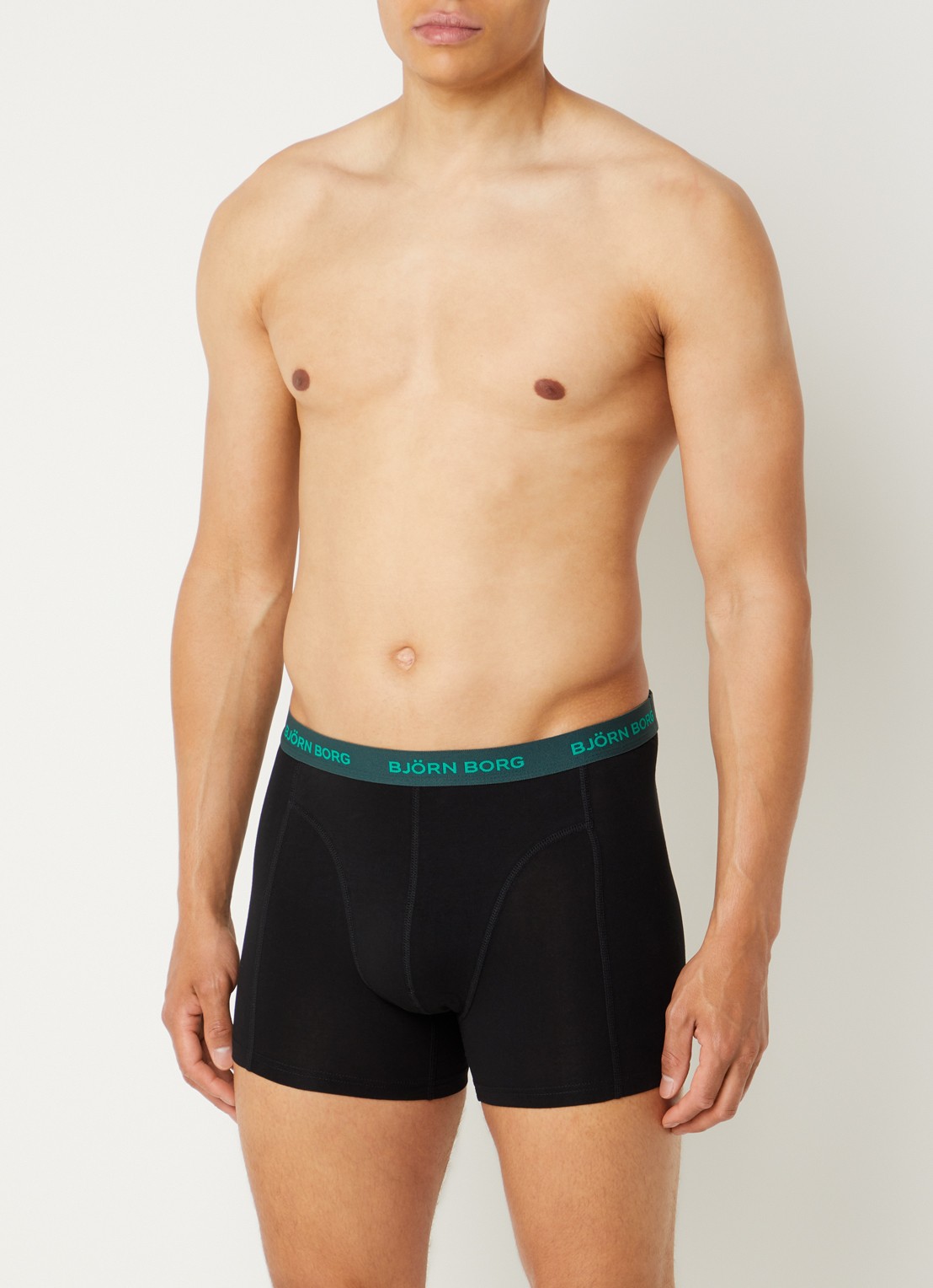 Björn Borg Boxershorts met logoband in 3-pack - detail 2 groen