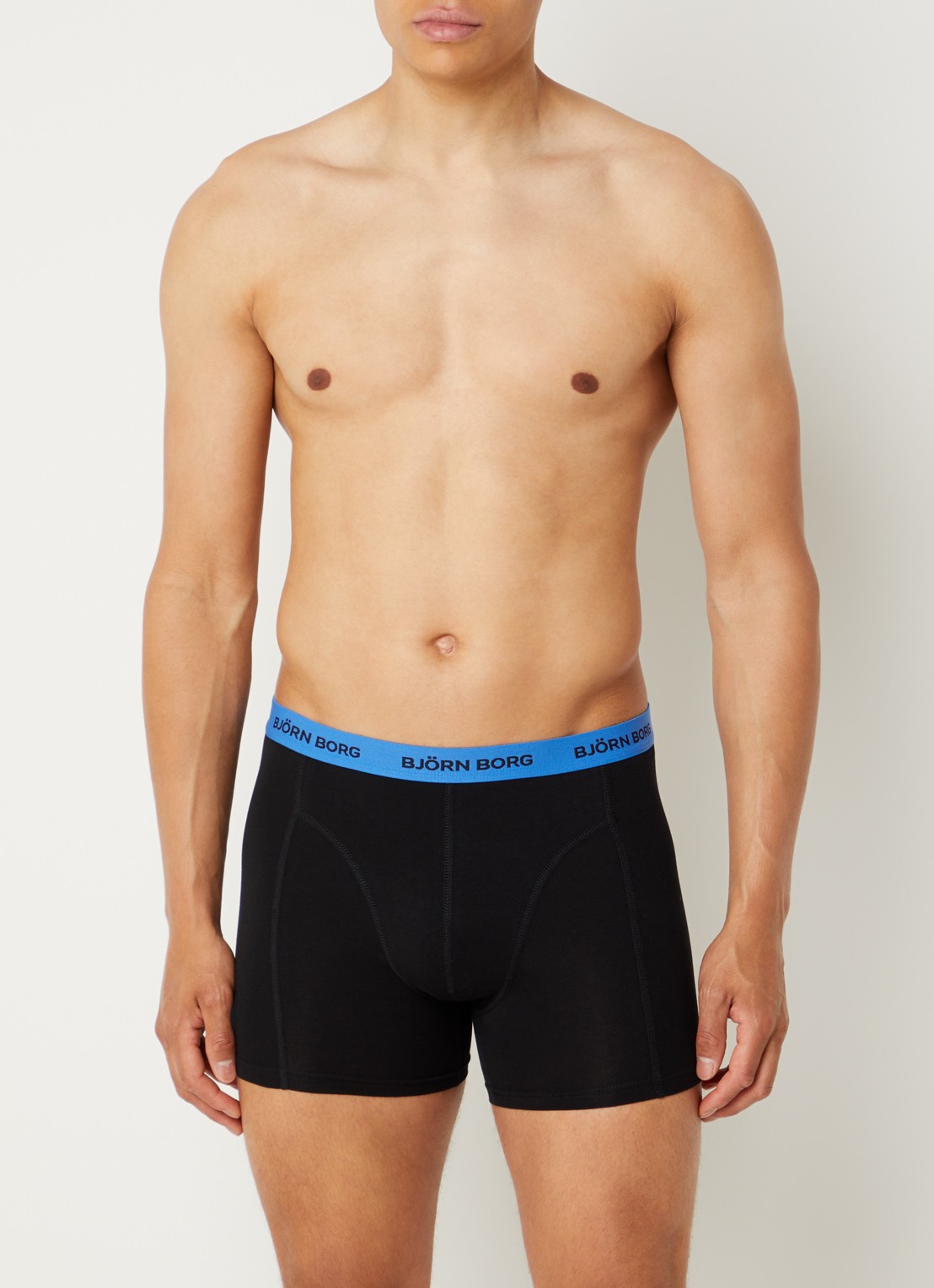 Björn Borg Boxershorts met logoband in 3-pack - detail 4 donkerblauw