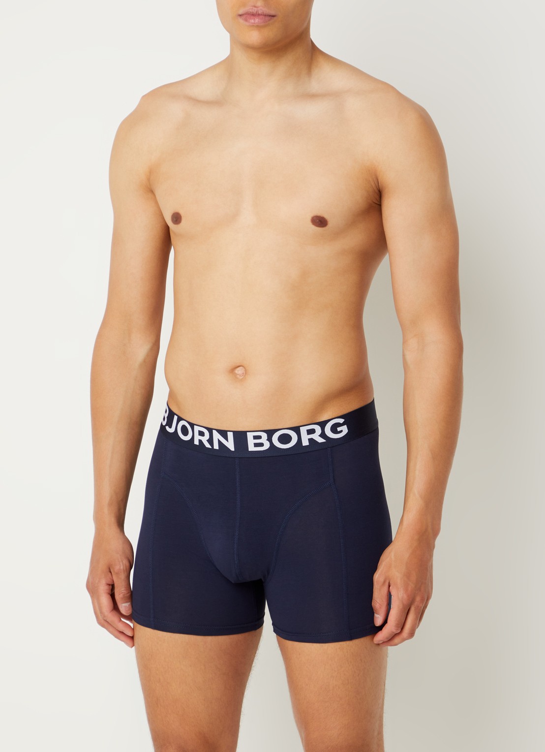 Björn Borg Boxershorts met logoband in 3-pack - detail 4 lichtblauw
