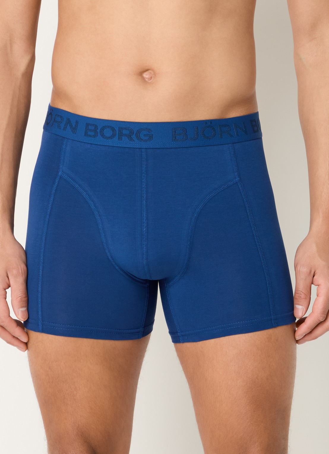 Björn Borg Boxershorts met logoband in 3-pack - detail 4 donkerblauw