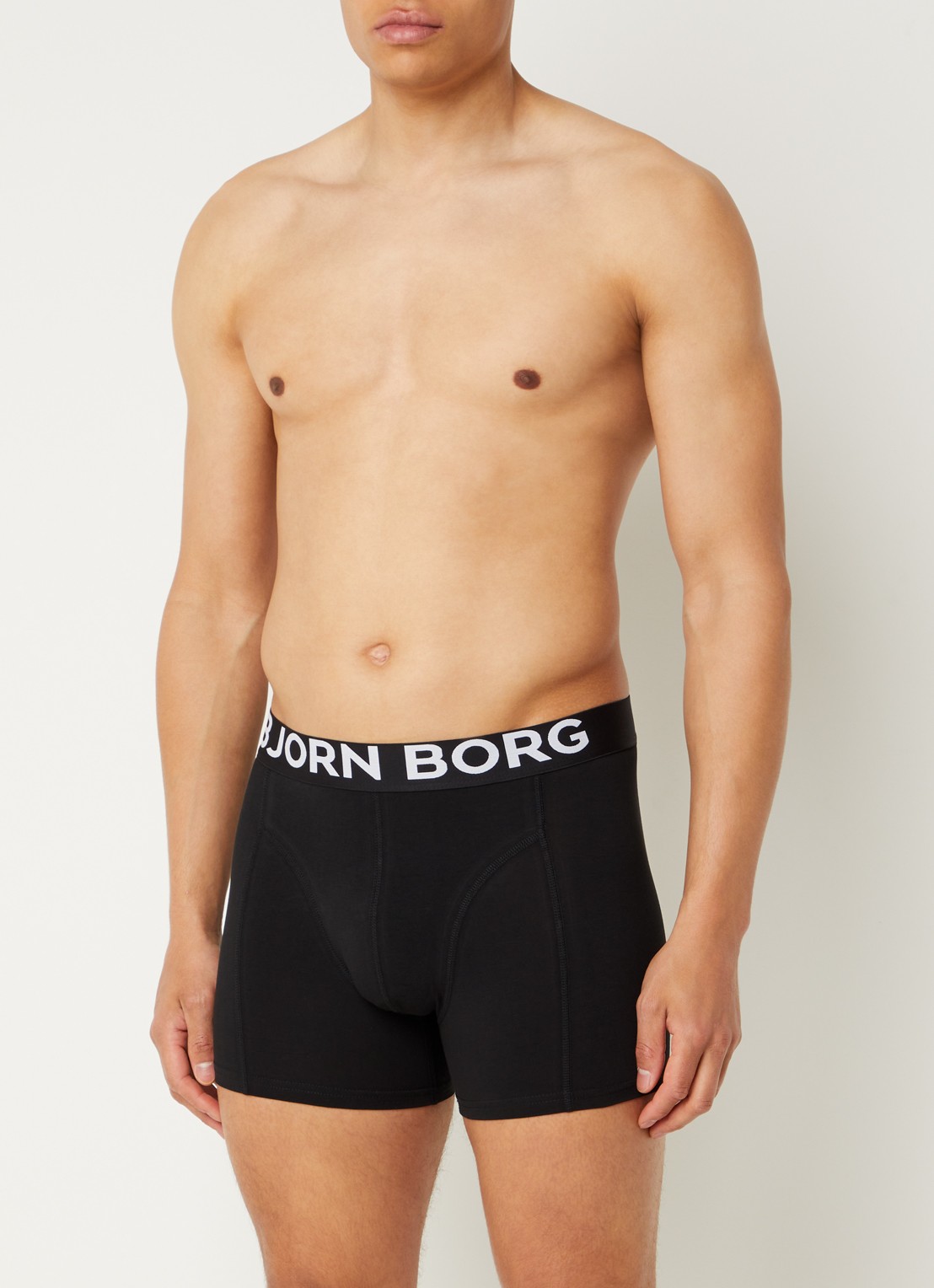 Björn Borg Boxershorts met logoband in 3-pack - detail 4 zwart