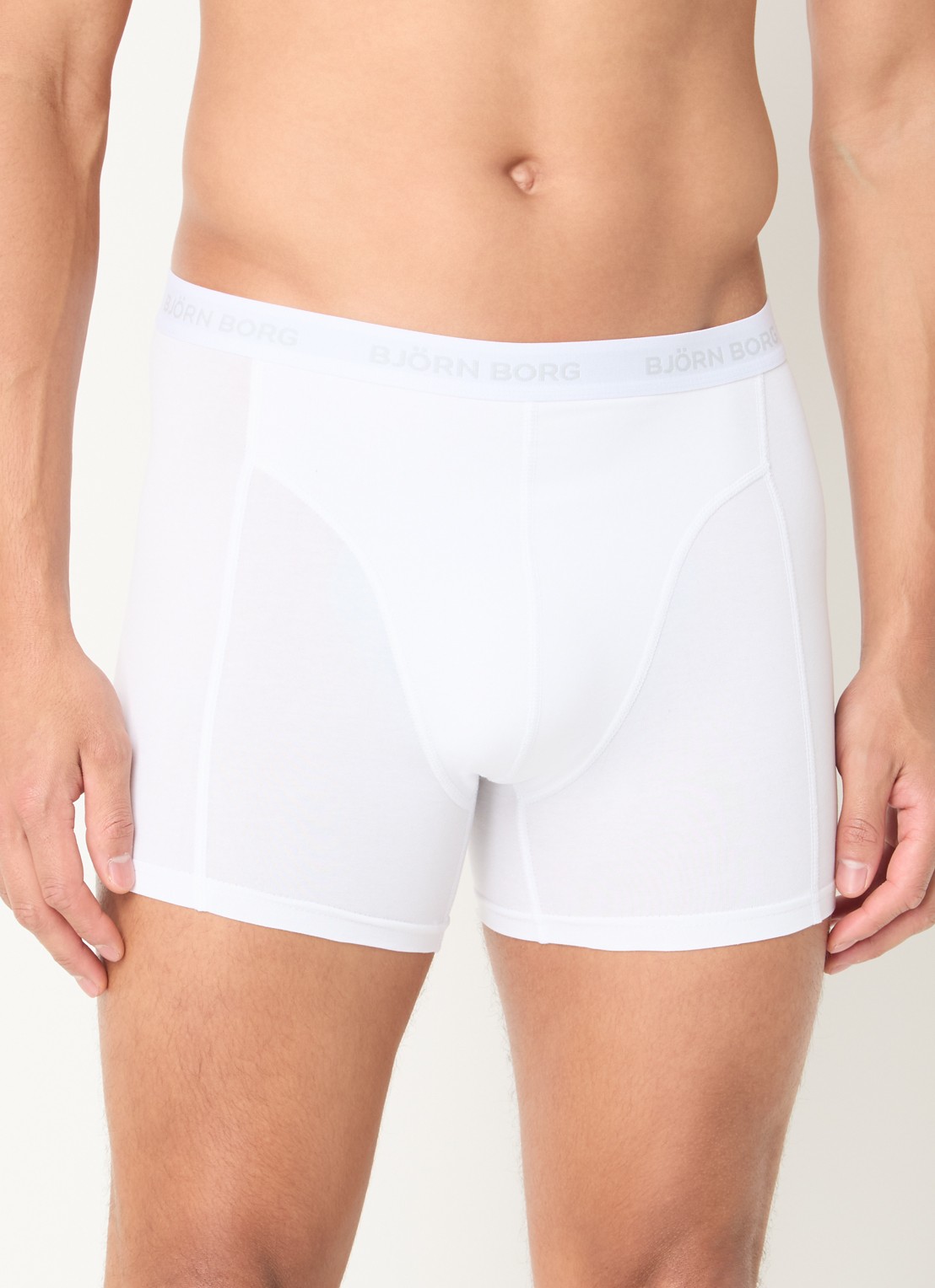 Björn Borg Boxershorts met logoband in 3-pack - detail 4 wit