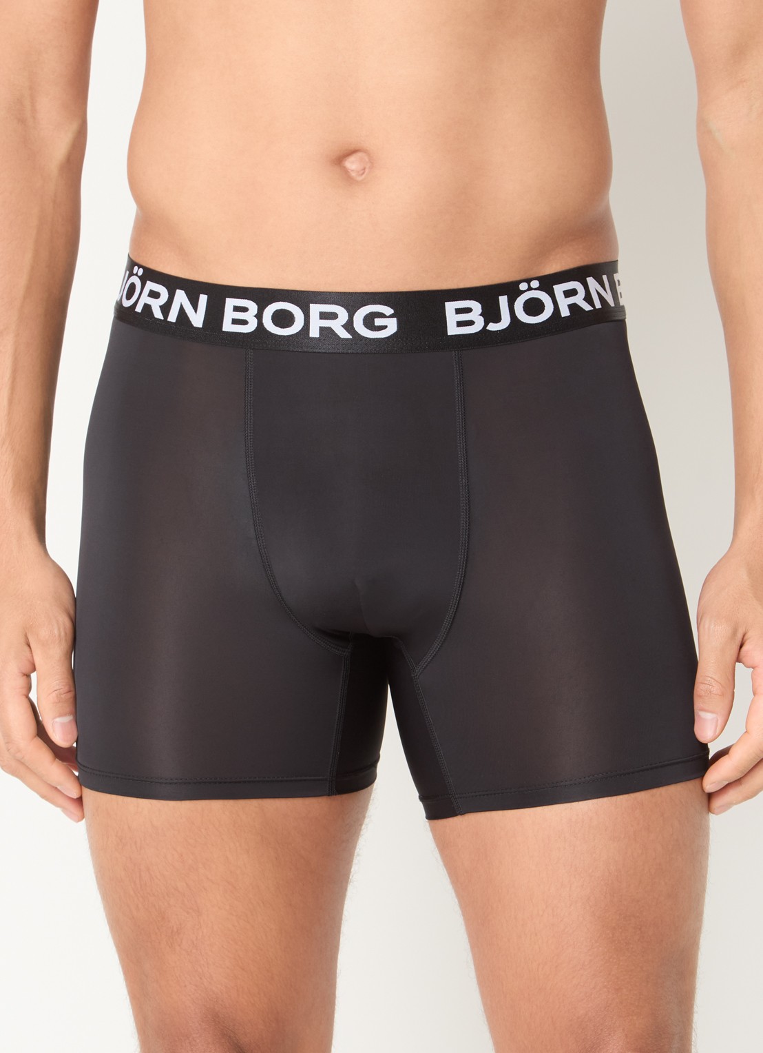 Björn Borg Boxershorts met logoband in 3-pack - detail 4 zwart