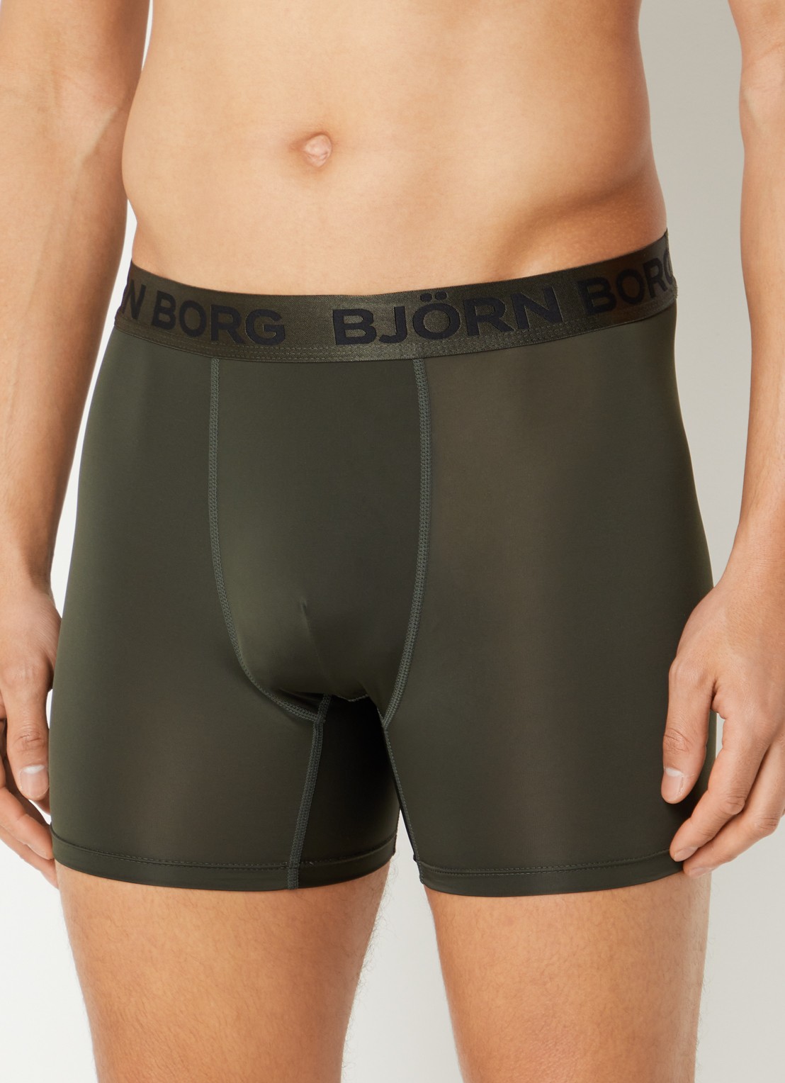 Björn Borg Boxershorts met logoband in 5-pack - voorkant 3 zwart