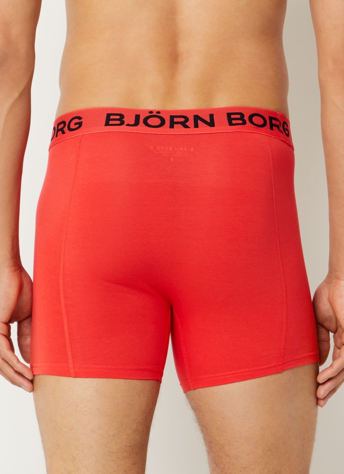 Björn Borg Boxershorts met logoband in 5-pack - achterkant 4 rood