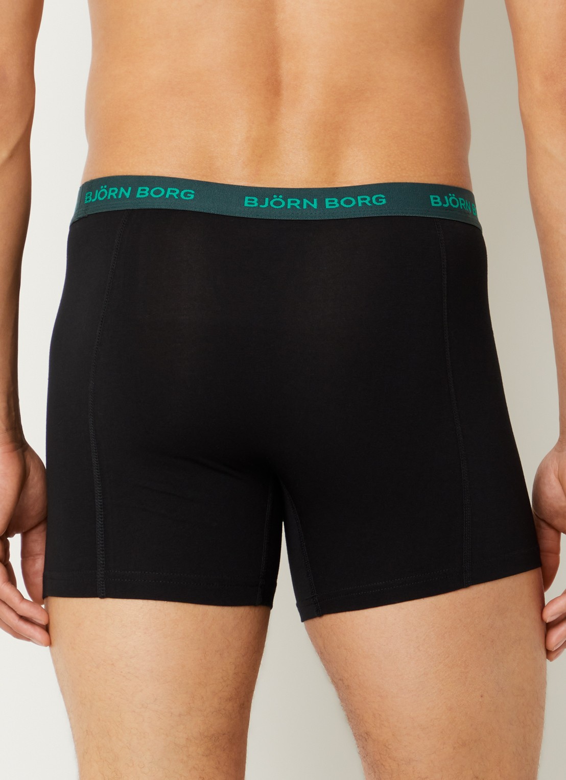Björn Borg Boxershorts met logoband in 5-pack - achterkant 2 groen