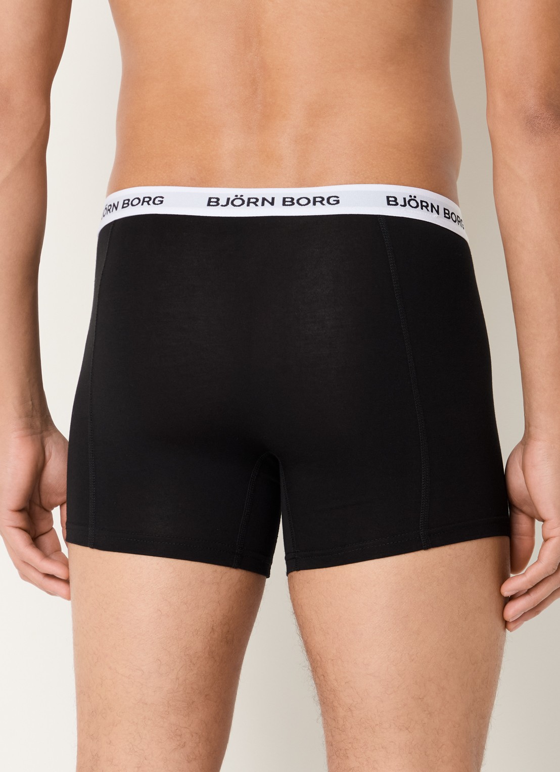 Björn Borg Boxershorts met logoband in 5-pack - achterkant 3 zwart