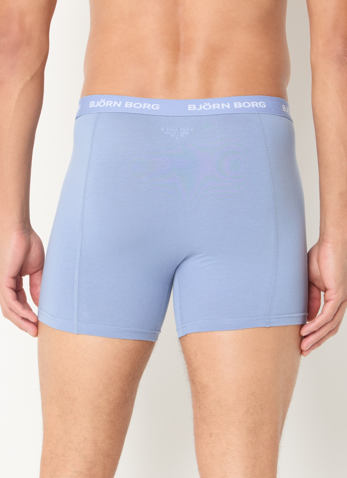 Björn Borg Boxershorts met logoband in 5-pack - achterkant 3 donkerblauw