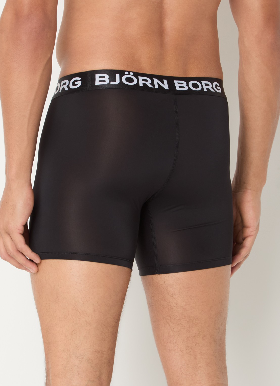 Björn Borg Boxershorts met logoband in 5-pack - achterkant 4 zwart