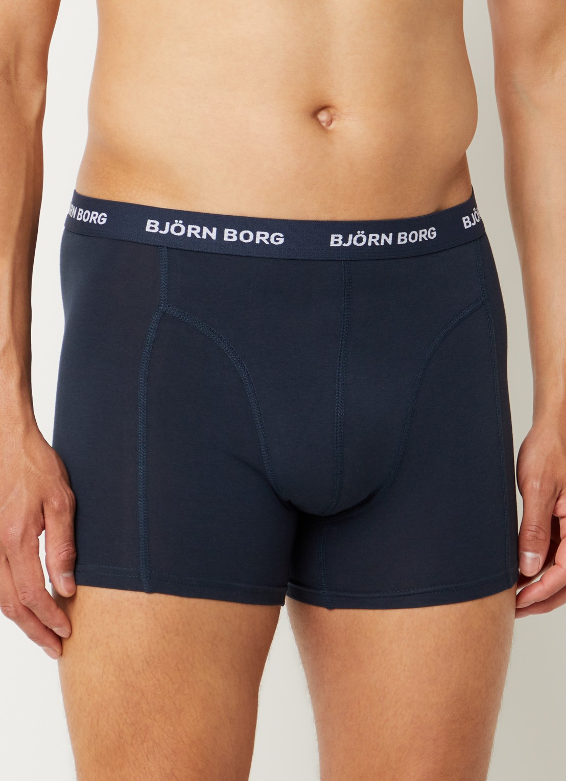 Björn Borg Boxershorts met logoband in 7-pack - voorkant 4 groen