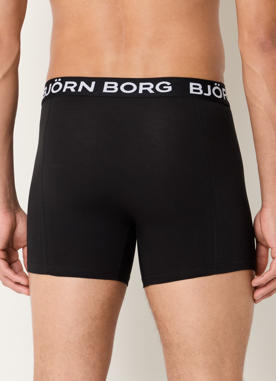 Björn Borg Boxershorts met logoband in 7-pack - achterkant 4 zwart