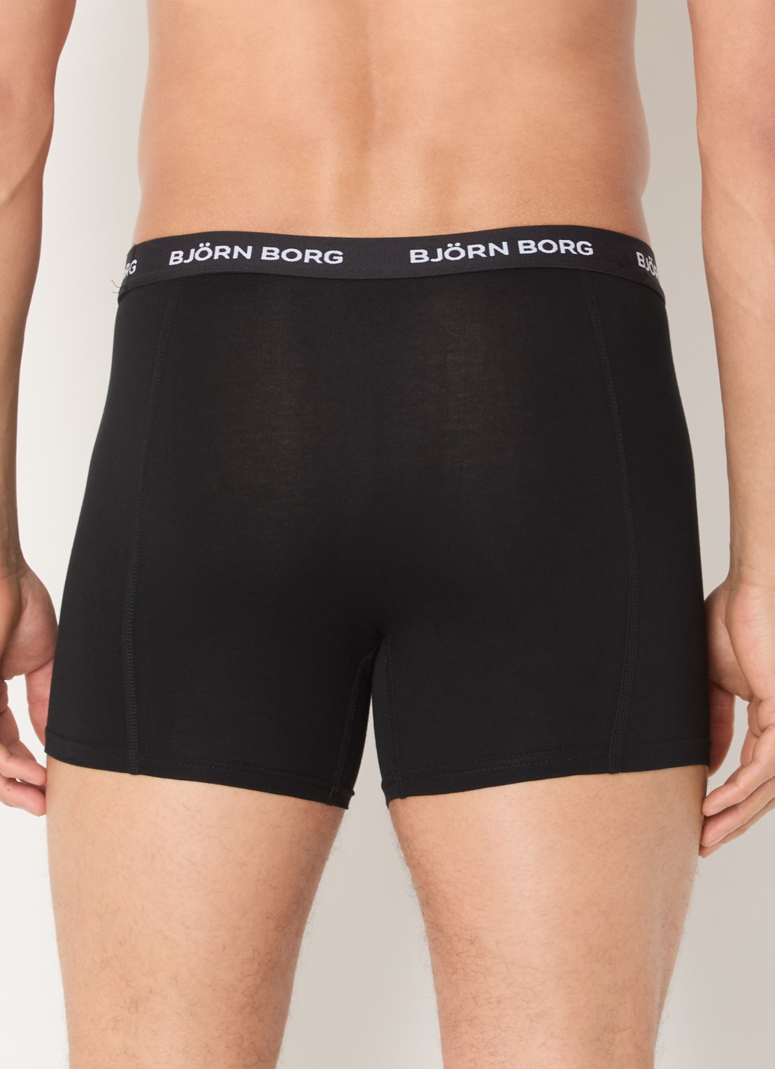 Björn Borg Boxershorts met logoband in 7-pack - achterkant 3 zwart