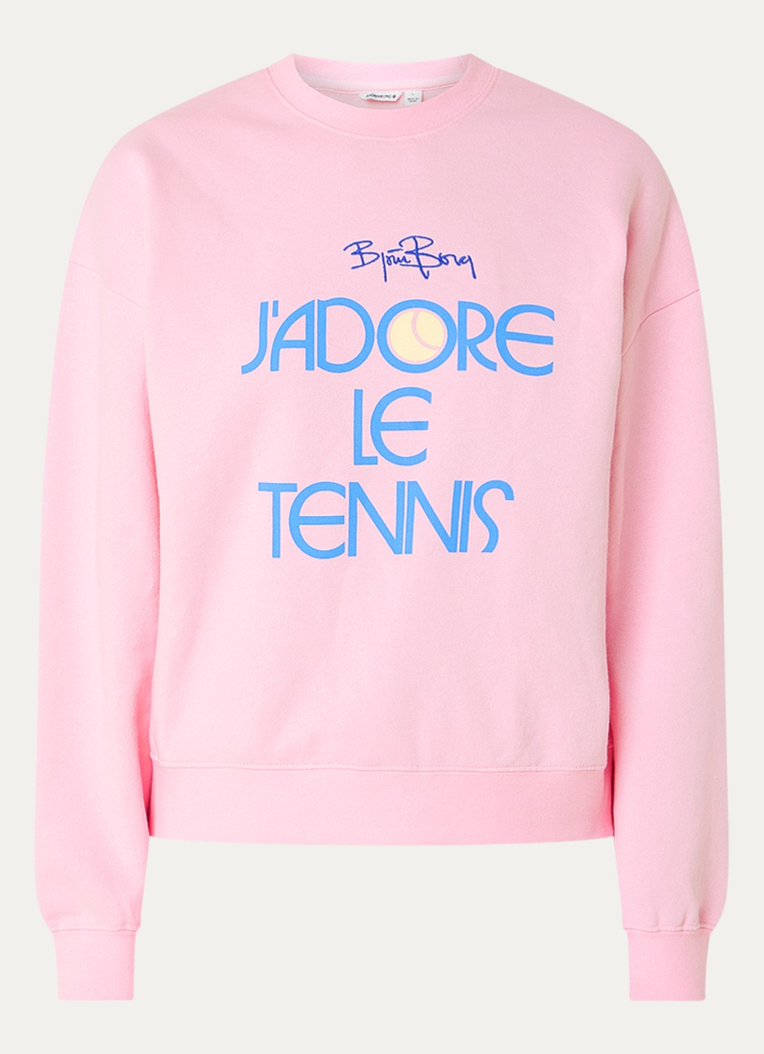 Björn Borg Boyfriend sweater met front- en backprint - voorkant 3 roze