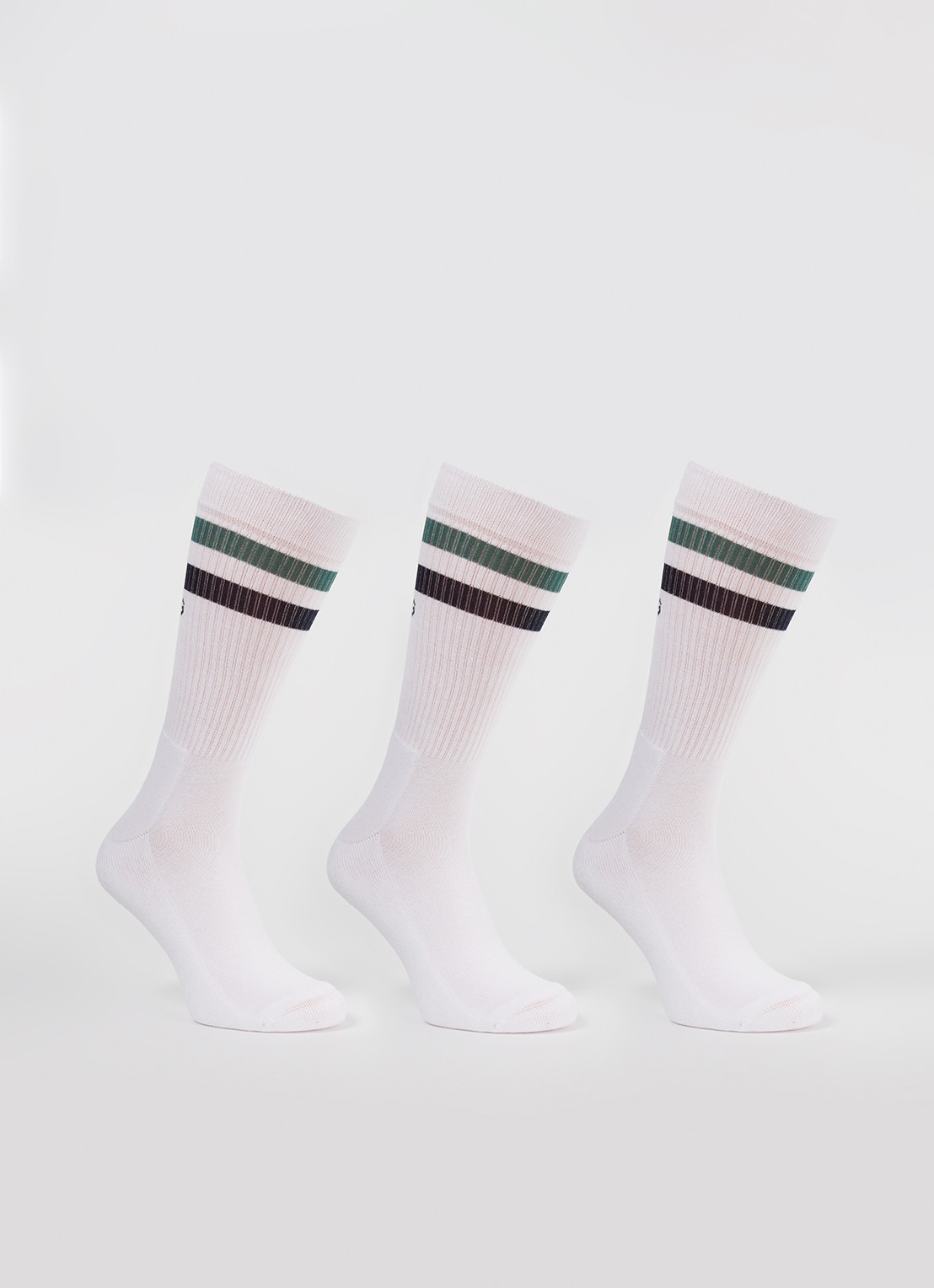 Björn Borg Core Crew sokken in 3-pack - voorkant 2 wit